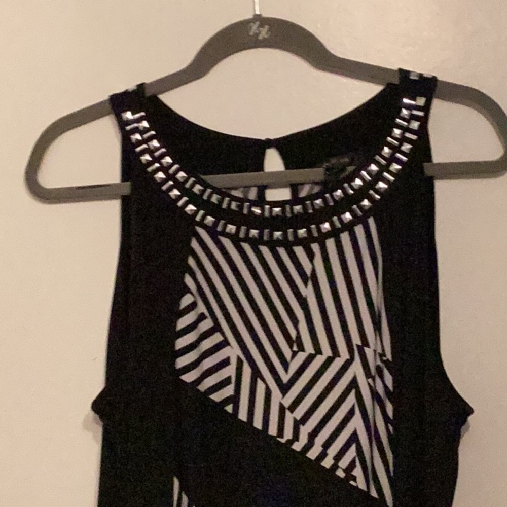 Style & Co. Black and White Geometric Maxi Dress - Picture 4 of 11